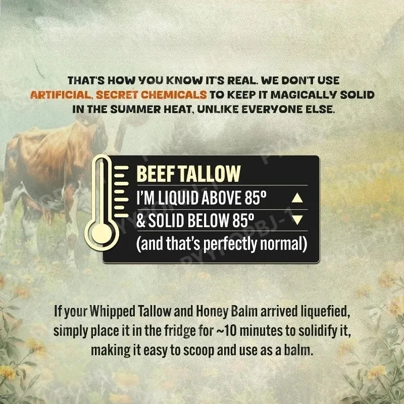 Lavender Whipped Beef Tallow Honey Moisturizer