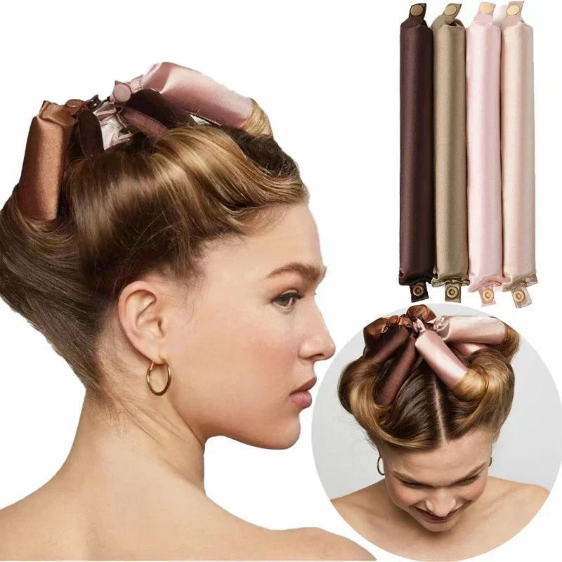 Satin Heatless Curling Rod with clasp