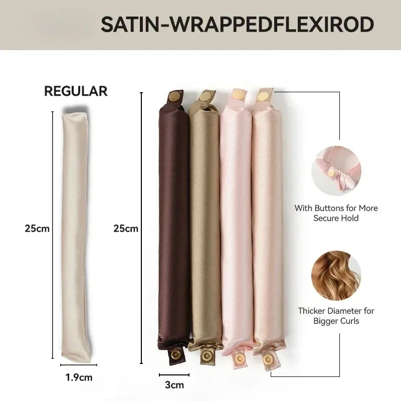 Satin Heatless Curling Rod with clasp
